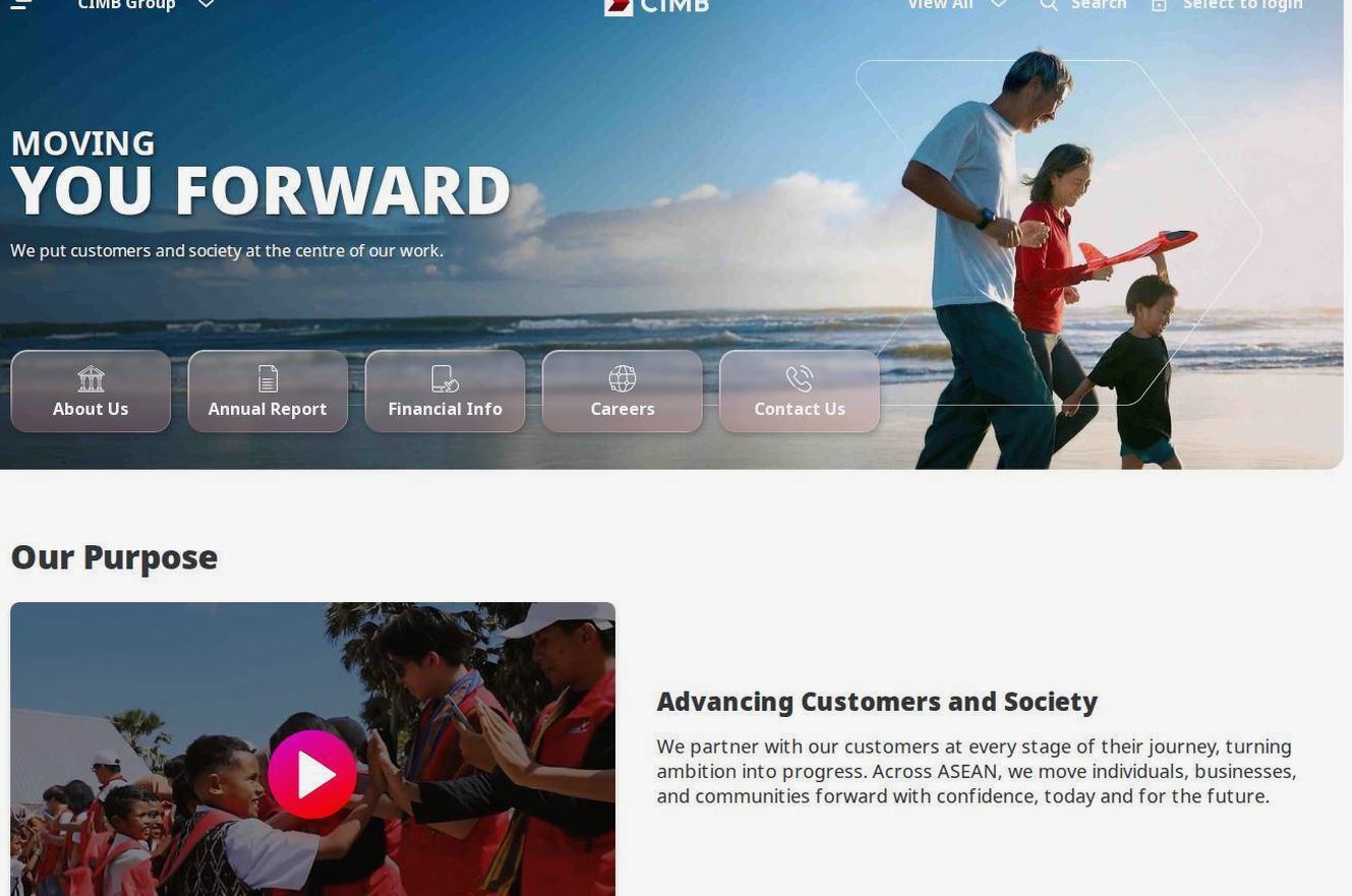 Screenshot of the CIMB Securities Sdn Bhd website