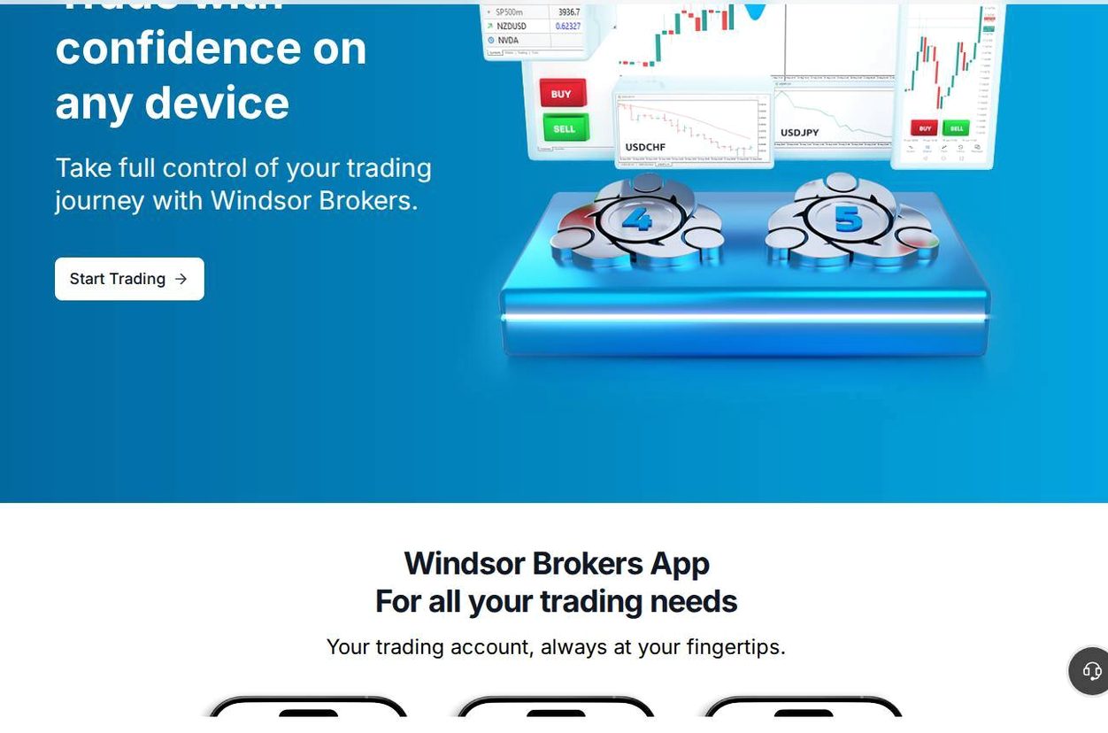 The platform page on the Windsor Brokers website